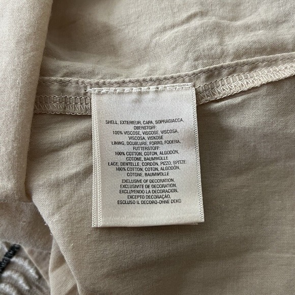 Anthropologie Maeve Dress Womens Small Cream Black Crochet Embroidered Slip Boho - Picture 7 of 8